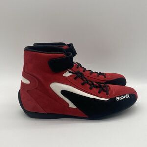 Sparco Skid Racing Rally Red/Black Suede High Top Shoes FIA 8856-2000 Approved